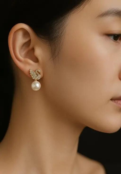 Unicorn Korean Cute pearl studs Zircon, Pearl Alloy Stud Earrings For Women & Girls