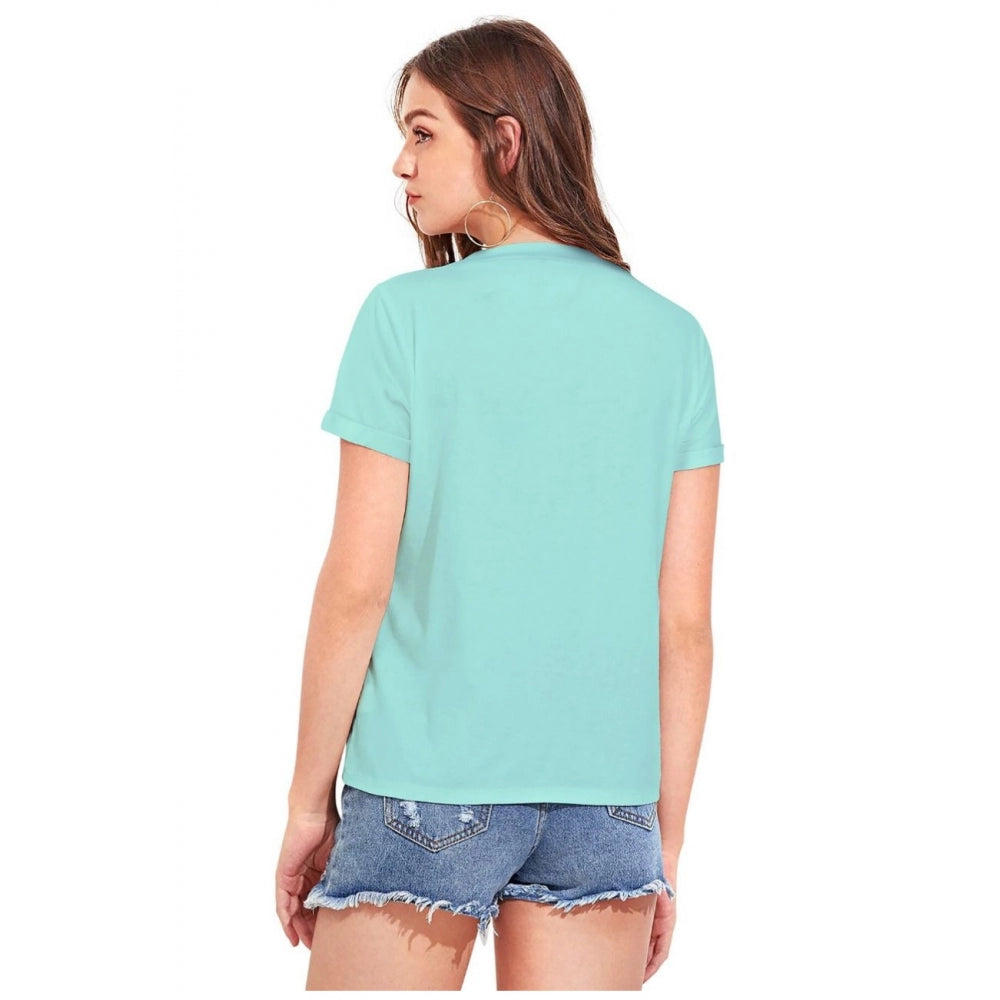 PKRKART Women's Cotton Western Wear T-Shirt (Green)