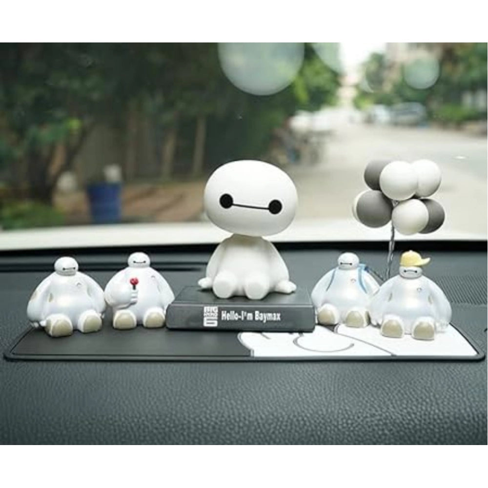 PKR Kart Shaking Head Toy Creative Car Interior Dashboard (White)