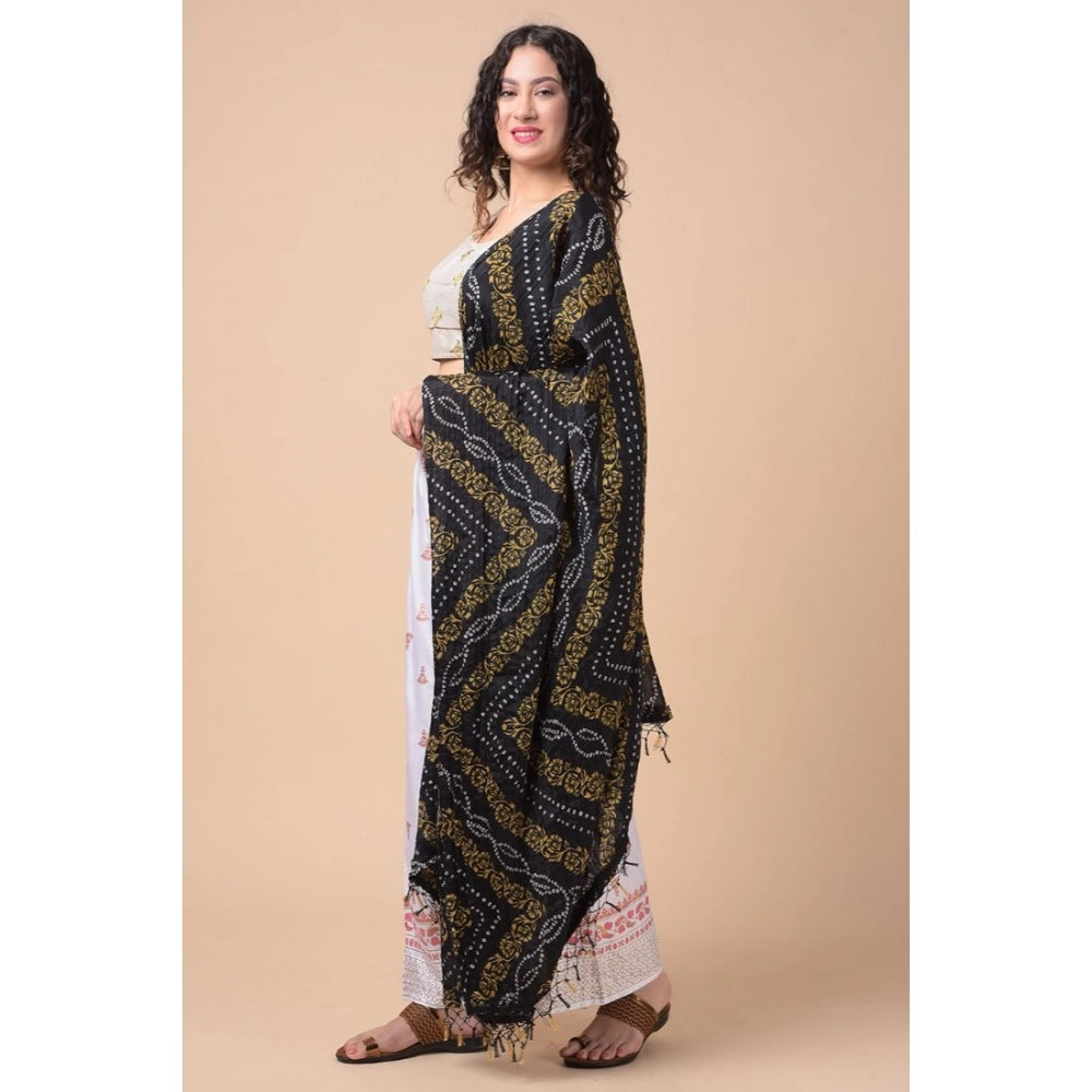 pkrkart Women's Chanderi Printed Dupatta (Multicolor, Length: 2.25 to 2.50 Mtr)