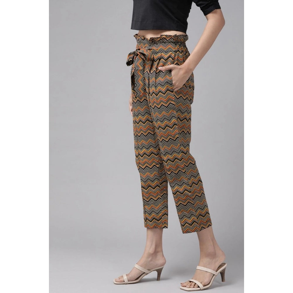 pkrkart Women's Casual Printed Cotton Trouser Pant (MultiColor)