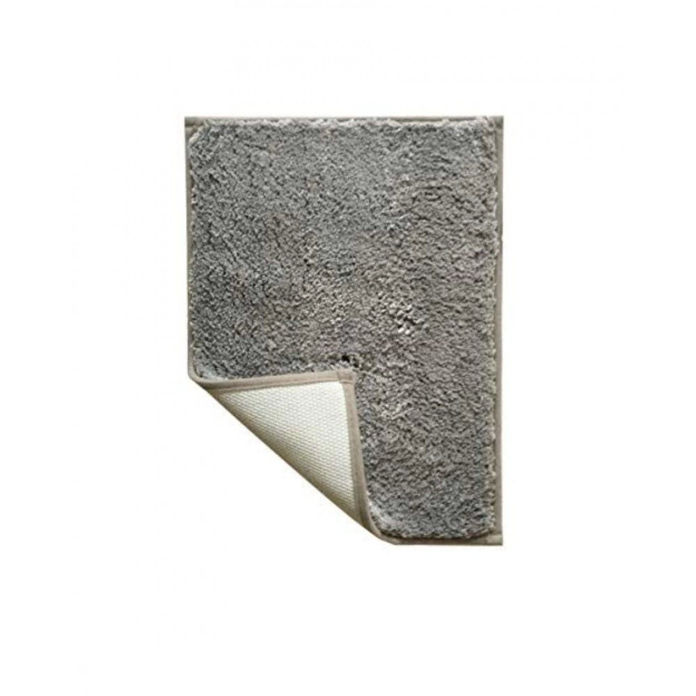 PKR Kart Solid Polyester Bathmat (Grey)
