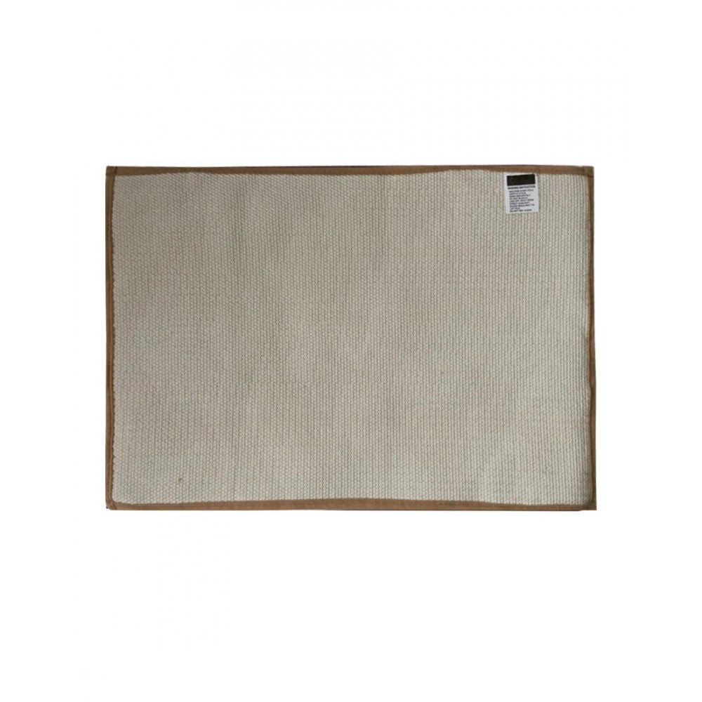 PKR Kart Solid Polyester Bathmat (Beige)