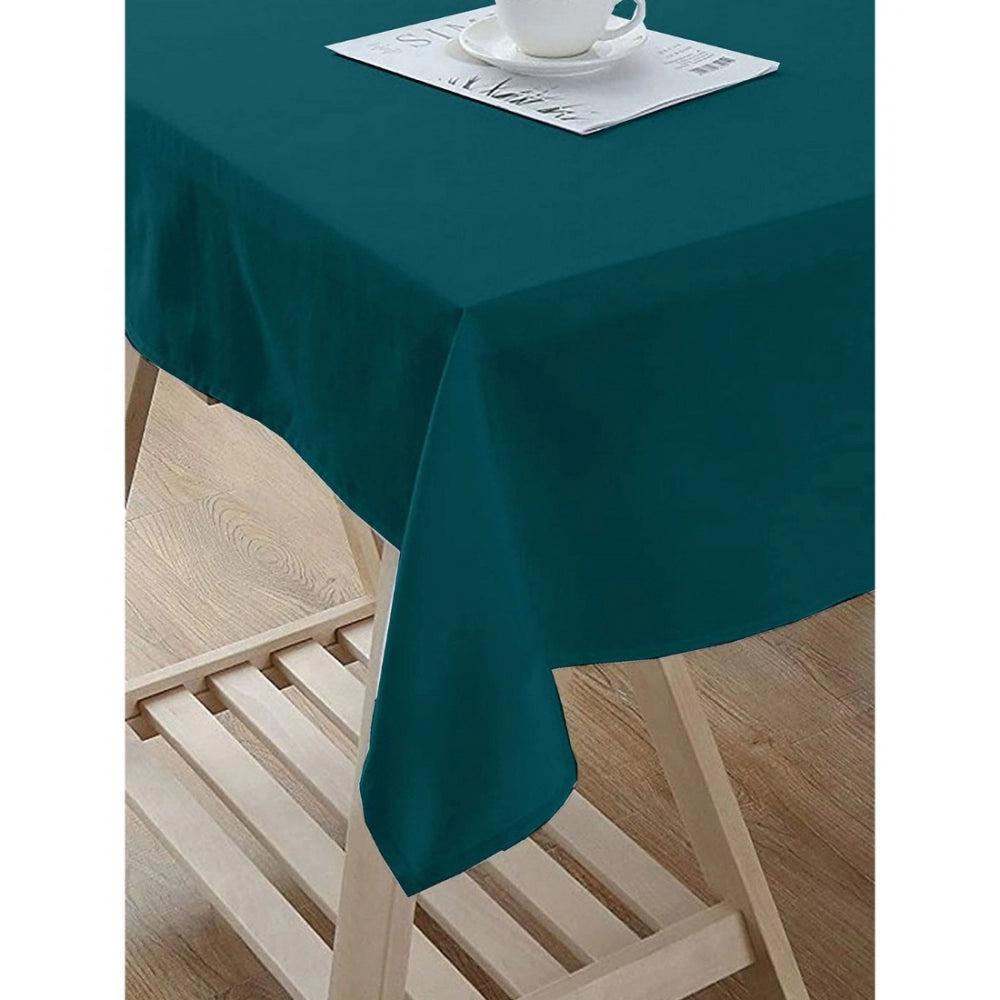 PKR Kart Solid Cotton Plain Table Cloth (Royal Green)