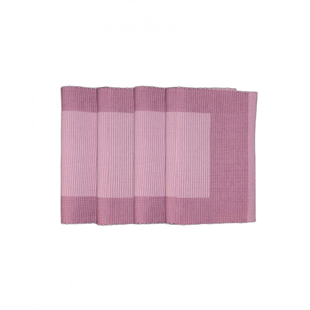 PKR Kart Ribbed Cotton Place Mats Sets (Purple)