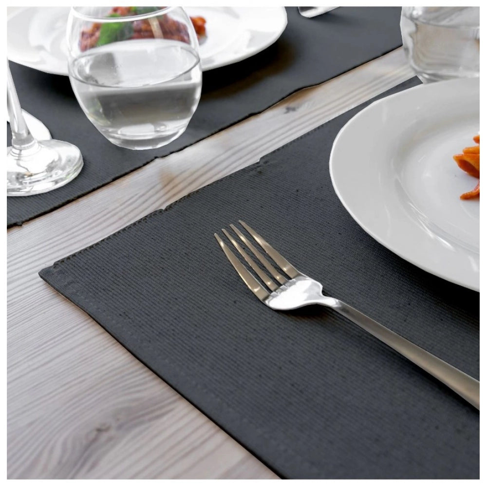PKR Kart Solid Cotton Place Mats Sets (Grey)