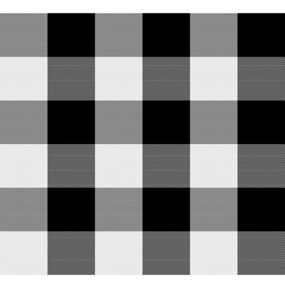 PKR Kart Checked Cotton Checks Table Cloth (Black)
