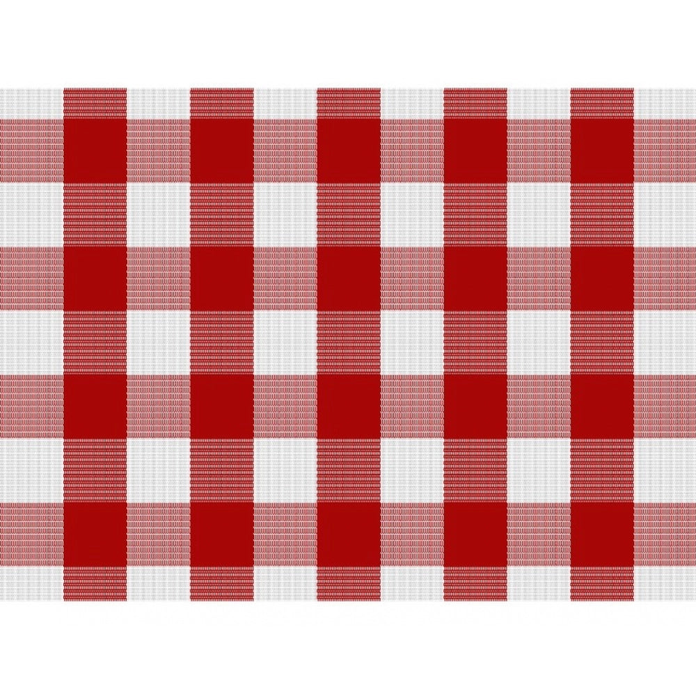 PKR Kart Checked Cotton Place Mats Sets (Red & White)