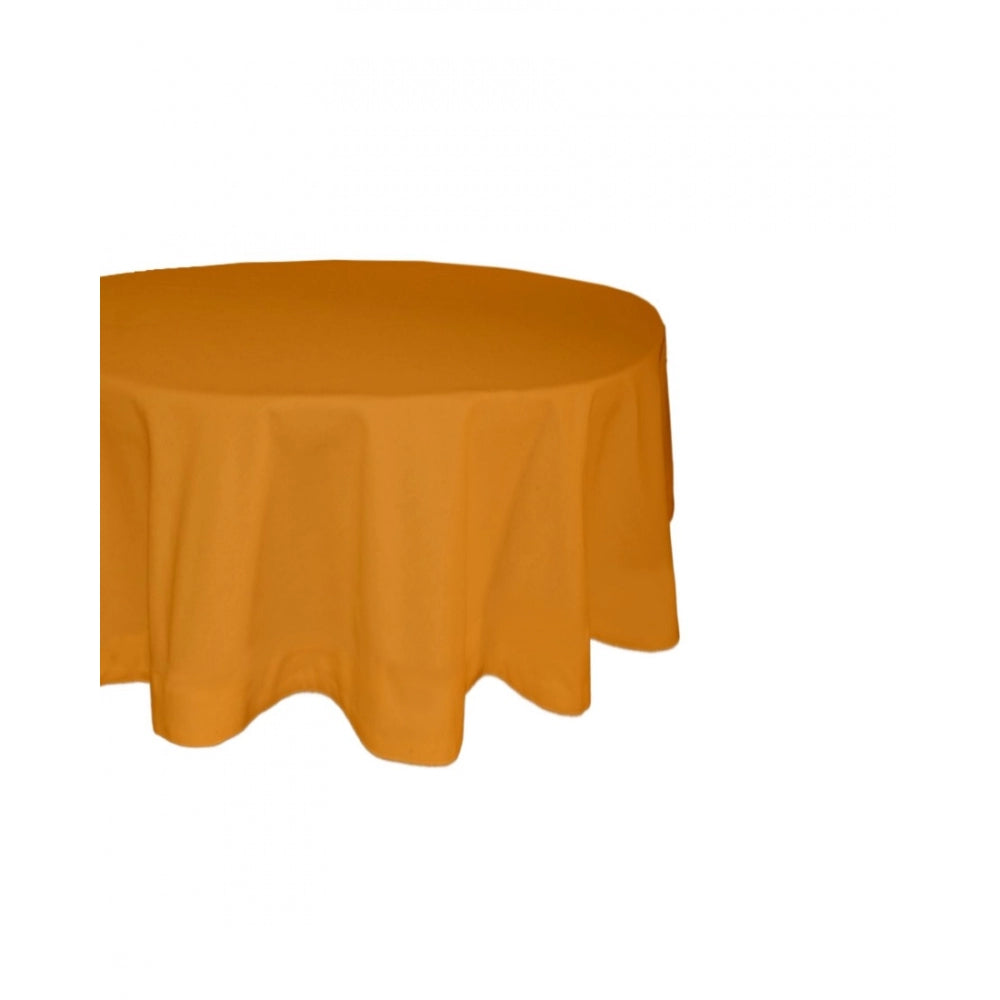 PKR Kart Solid Cotton Plain Table Cloth (Orange)