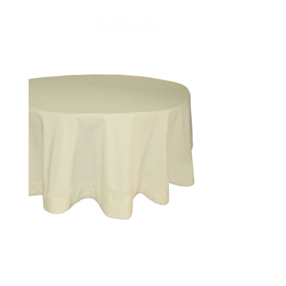 PKR Kart Solid Cotton Plain Table Cloth (Beige)