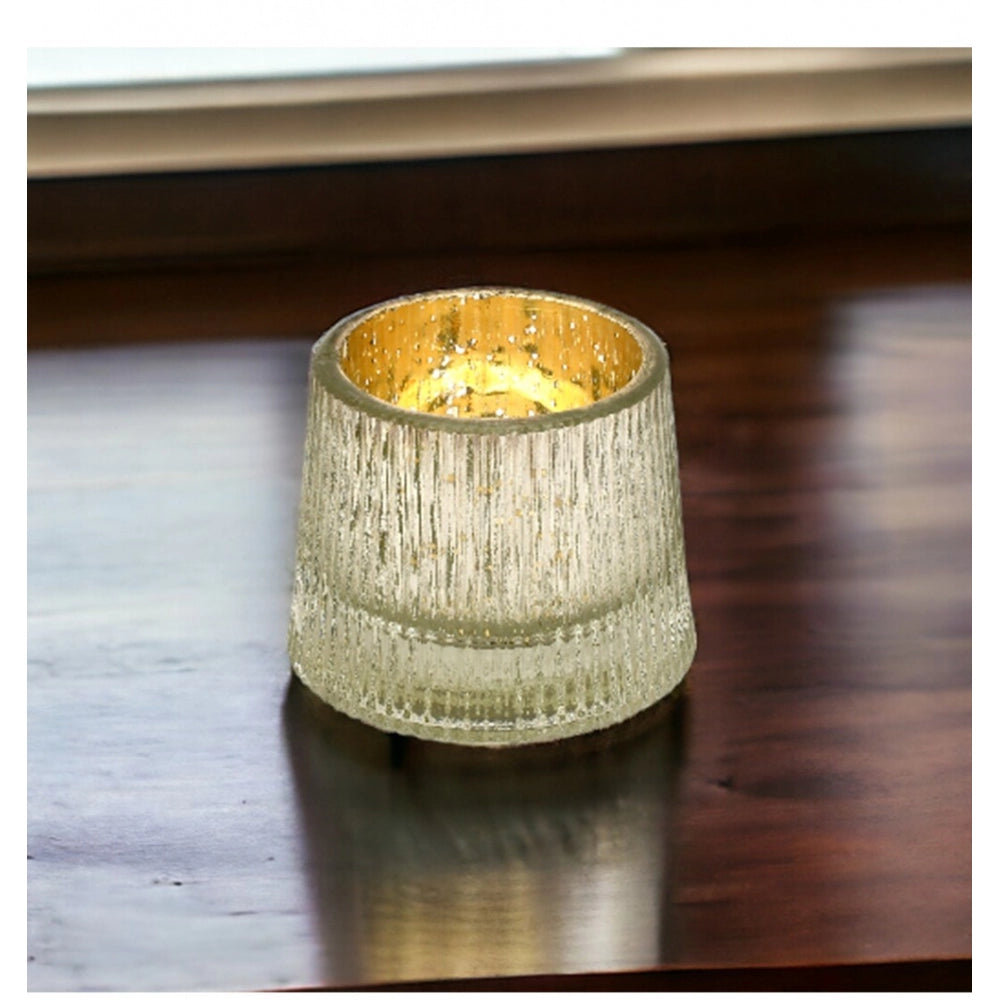 PKR Kart Glasseam Votive Tea Light Holder (Silver)