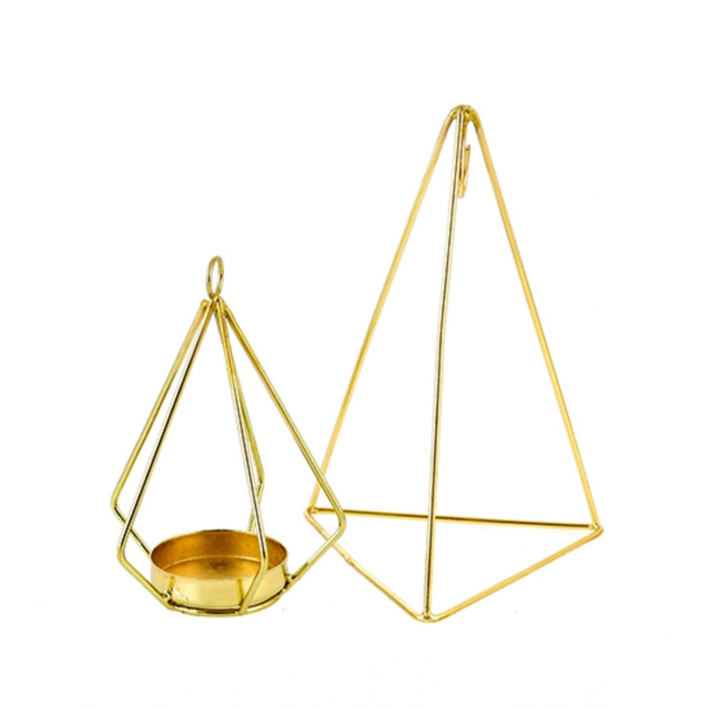PKR Kart Metal Tea Light Candle Holder (Gold)