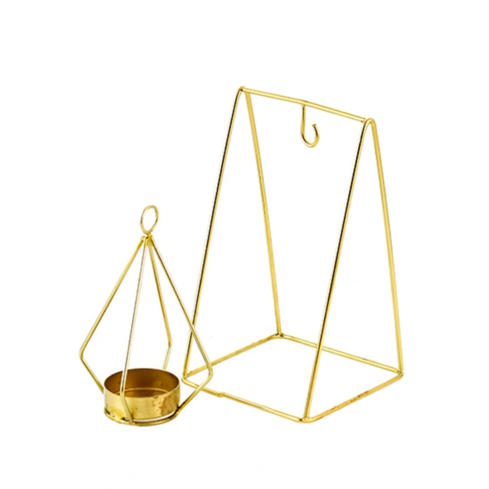 PKR Kart Metal Tea Light Candle Holder Stand (Gold)