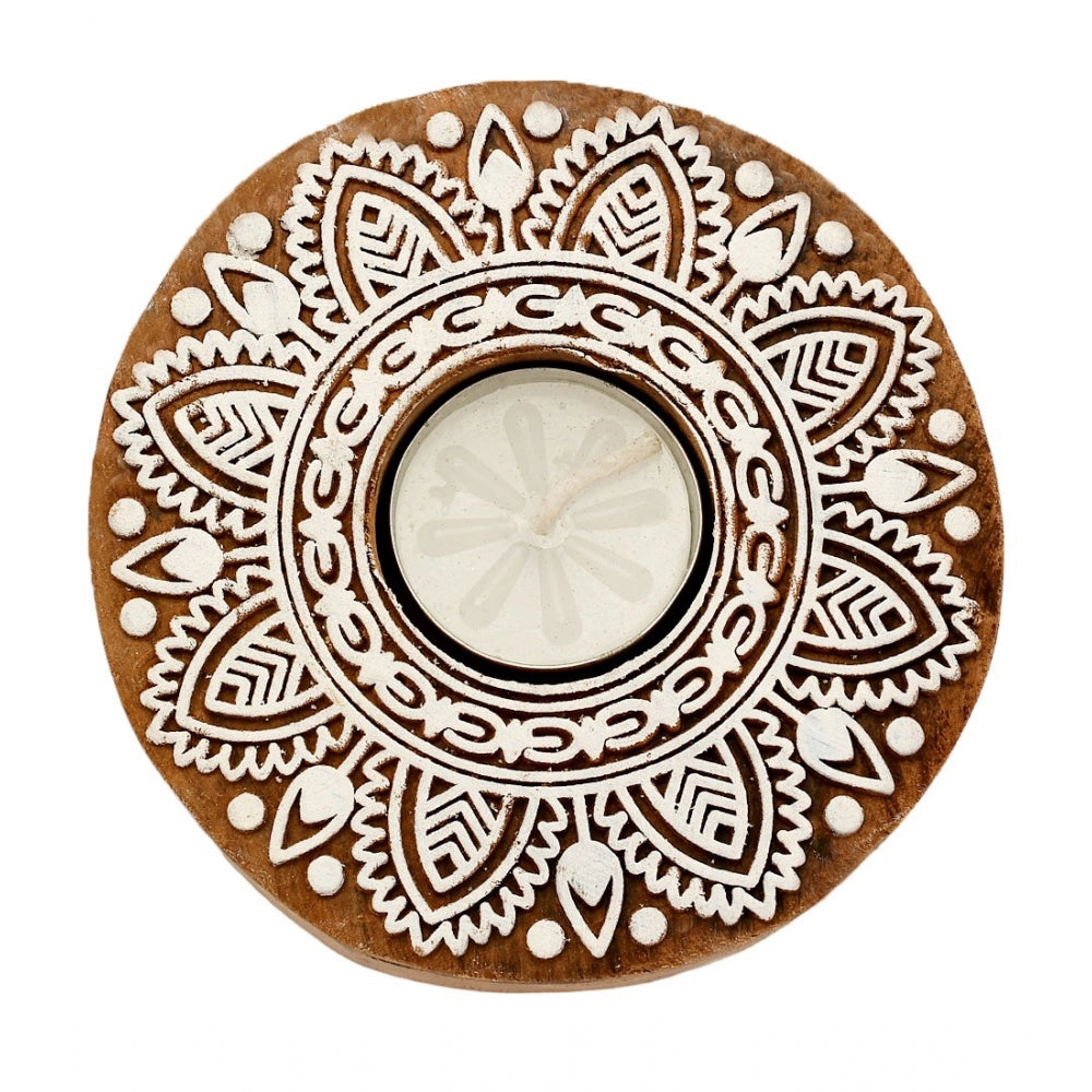 PKR Kart Decorative Tea Light Holder Wooden (Assorted)