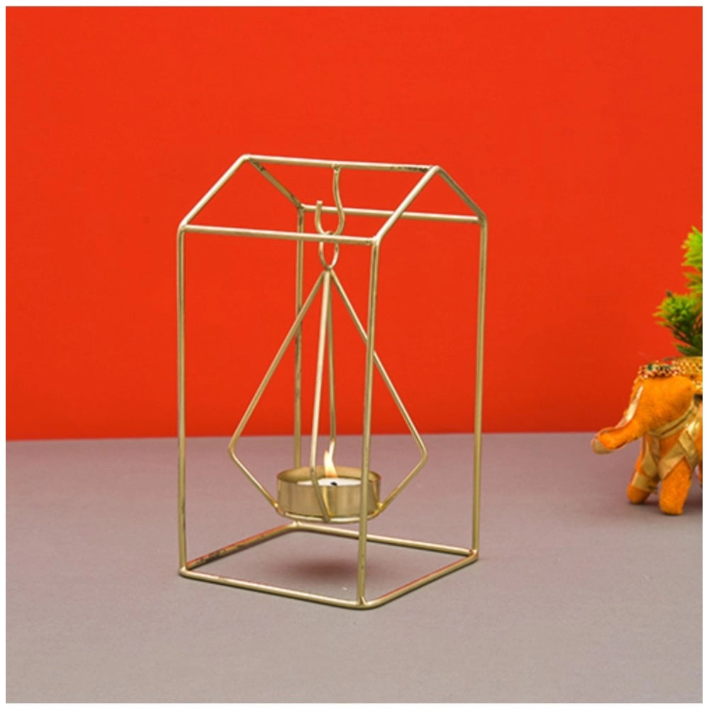 PKR Kart Metal Tea Light Candle Holder Stand (Gold)