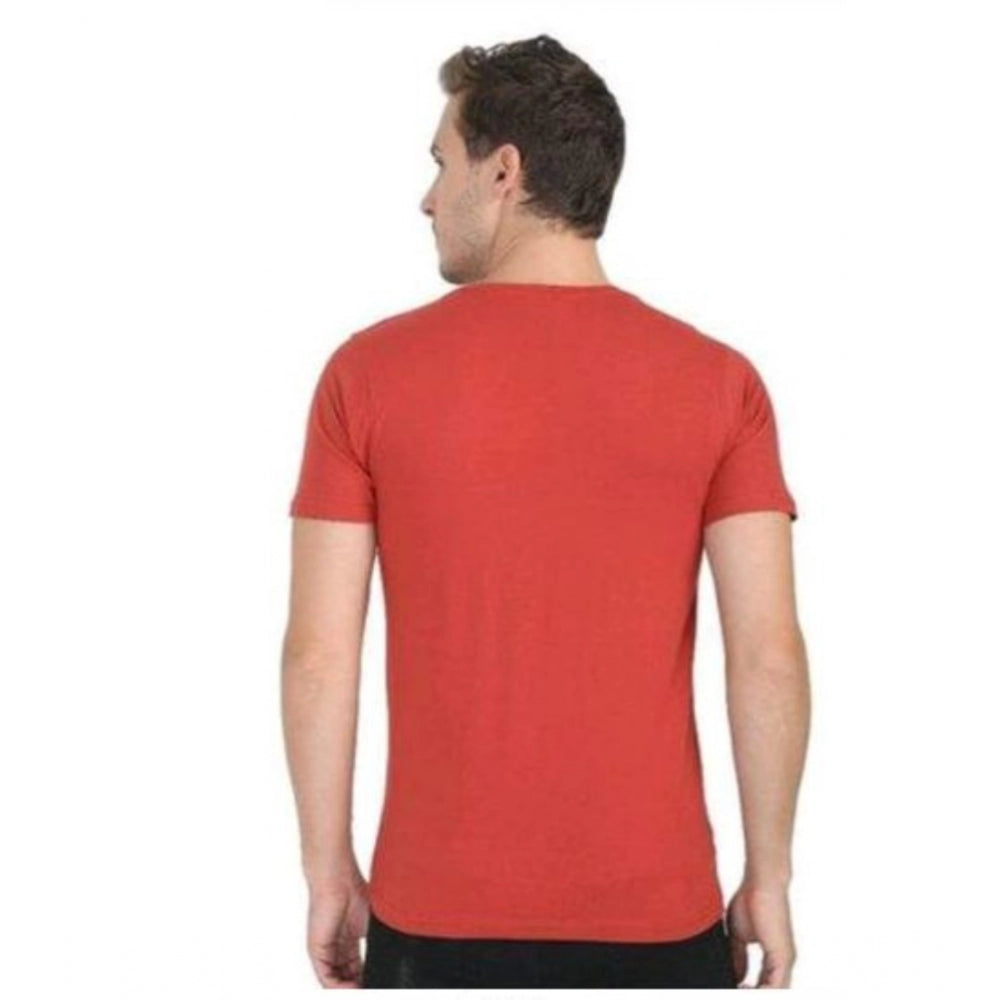 Generic Men's Casual Short Sleeves Cotton Round Neck T-shirt (Red)