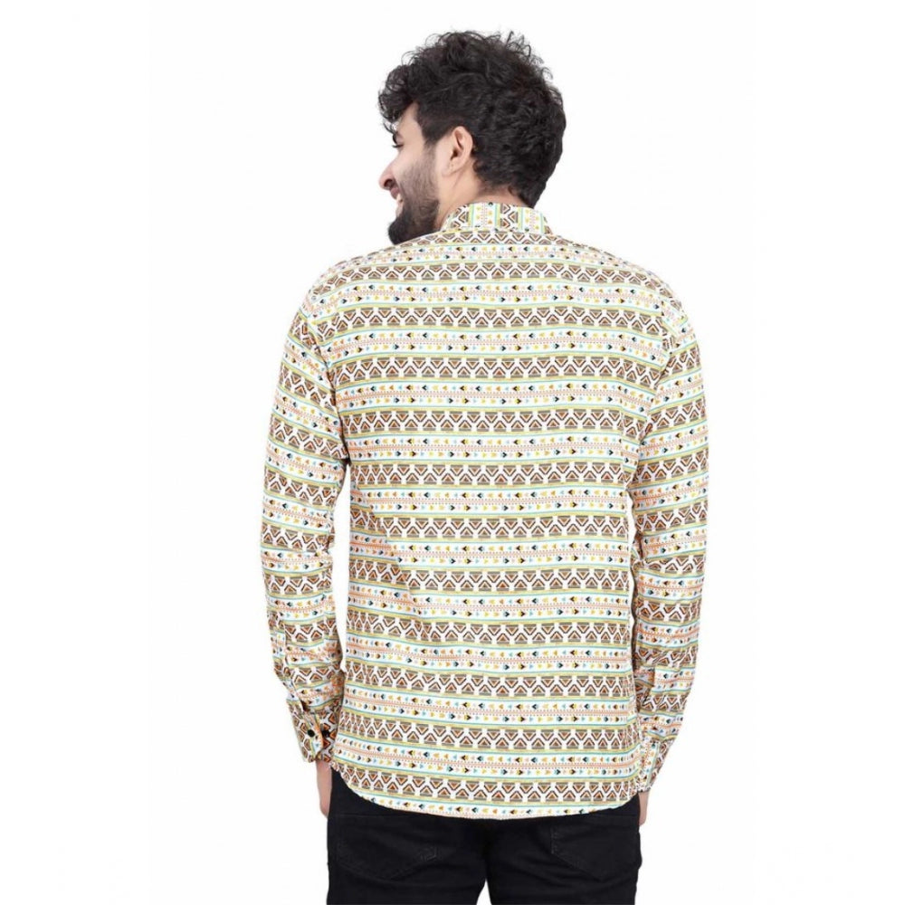 PKRKART Men's Cotton Blended Printed Full Sleeve Shortkurta (Multicolor)