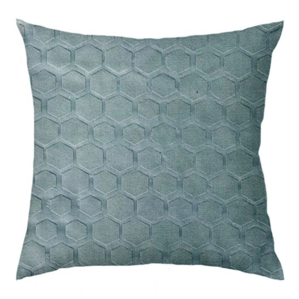 PKR Kart Pack Of_4 Polyester Printed Car Pillow Sets (Grey, Size: 12x12 In)