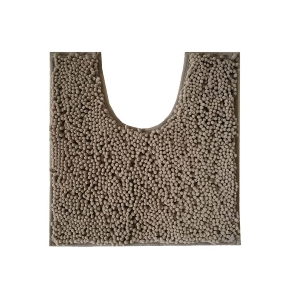 PKR Kart Polyester Knitted Bathmats Sets (Beige, Size: 16x24 In)