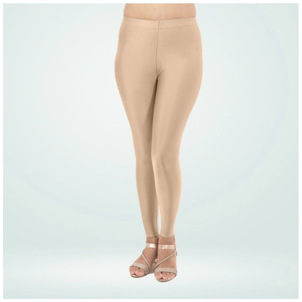 PKRKART Women's Cotton Blended Solid Shimmer Ankle leggings (Sandal)