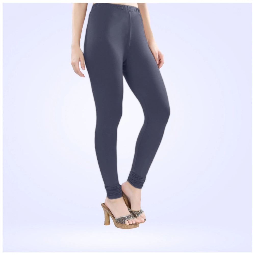 PKRKART Women's Cotton Blended Solid Churidar leggings (Navy)