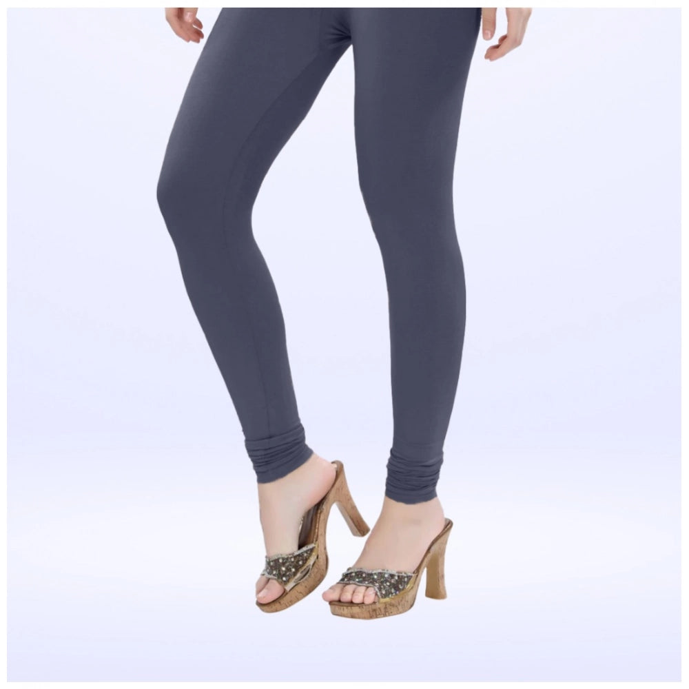 PKRKART Women's Cotton Blended Solid Churidar leggings (Navy)