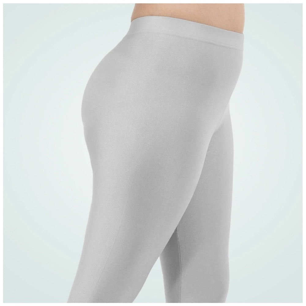 PKRKART Women's Cotton Blended Solid Shimmer Ankle leggings (Silver)