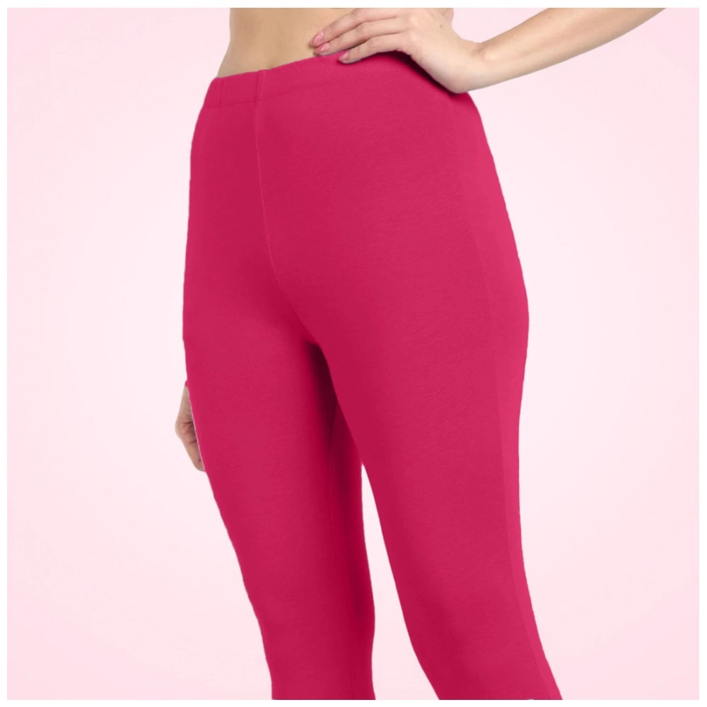PKRKART Women's Cotton Blended Solid Ankle legging (Rani)