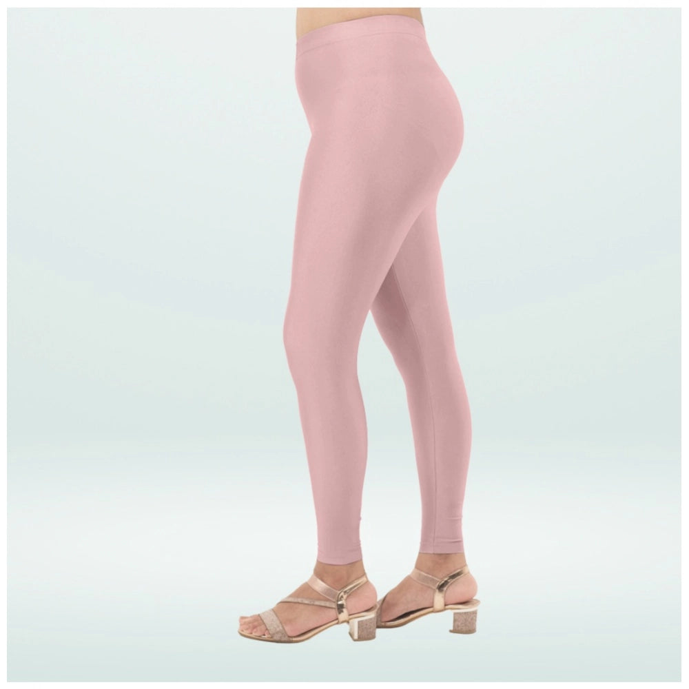 PKRKART Women's Cotton Blended Solid Shimmer Ankle leggings (Onion)