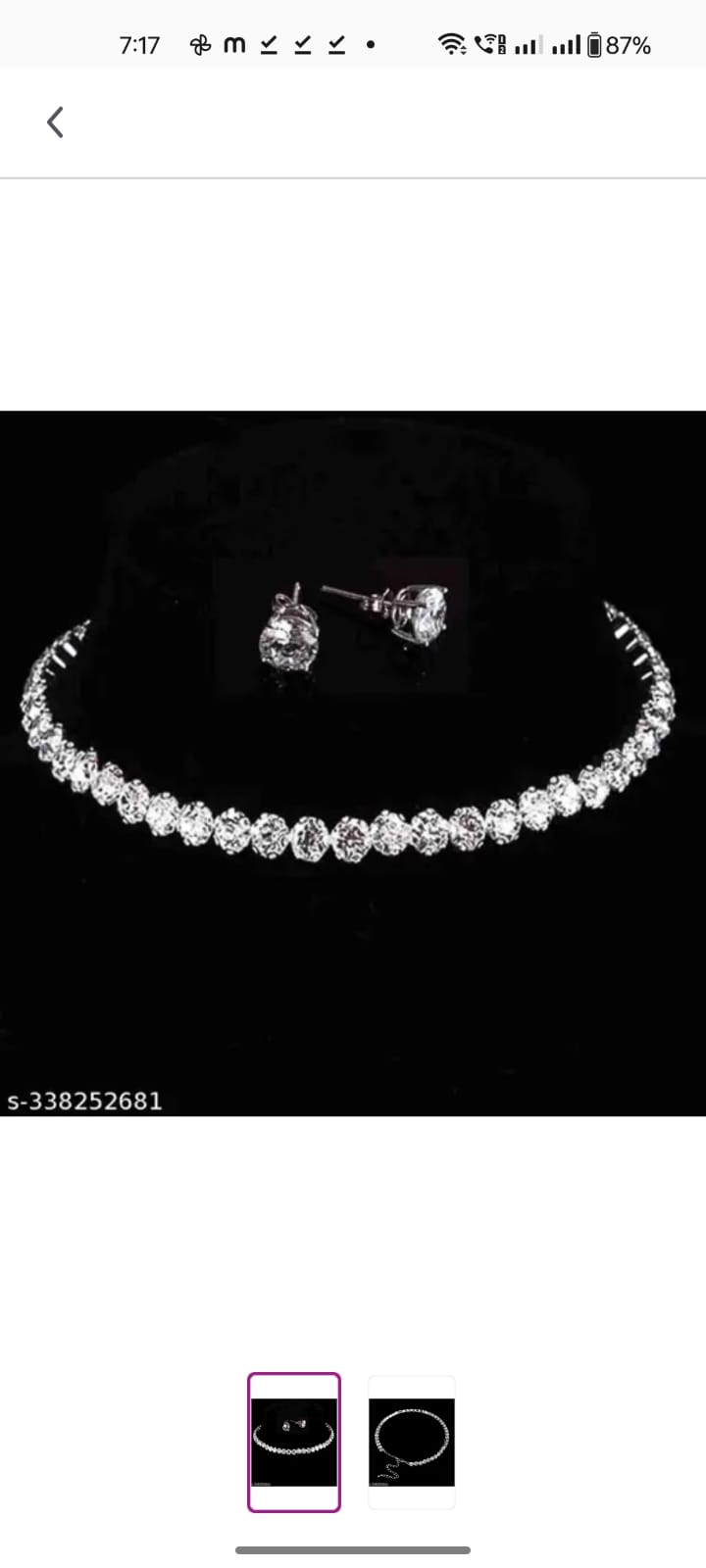 Dimond choker silver necklace for women and girls