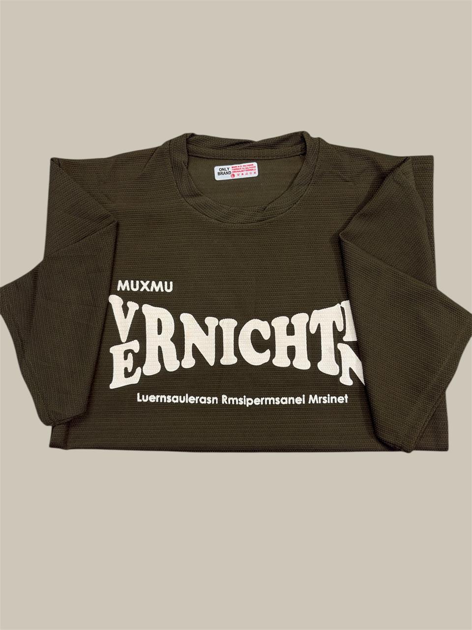 Men cotton T-shirt mehndi colour