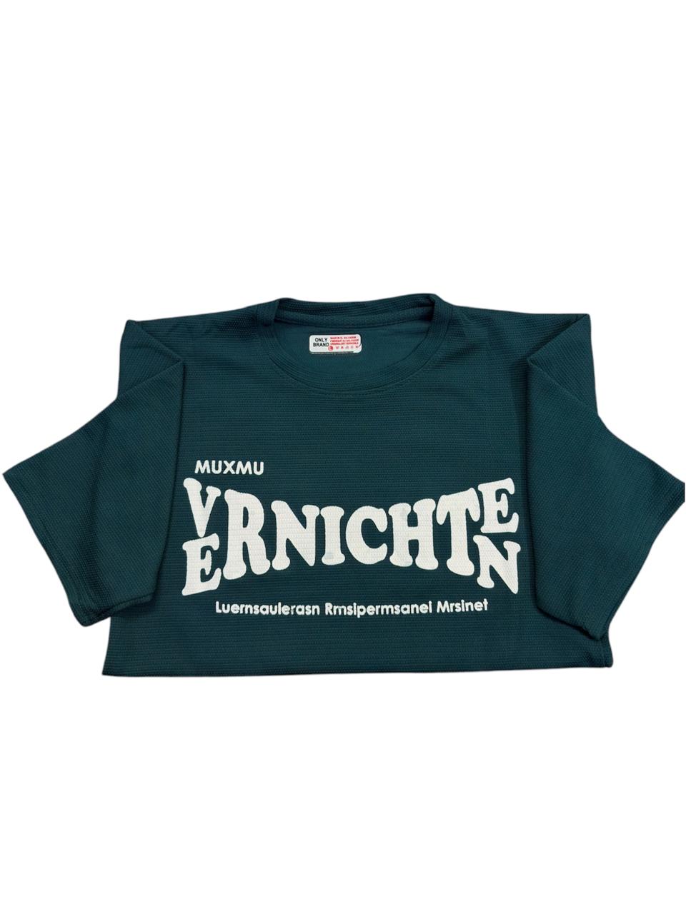 Men cotton T-shirt dark green