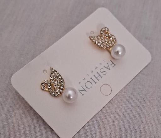 Unicorn Korean Cute pearl studs Zircon, Pearl Alloy Stud Earrings For Women & Girls