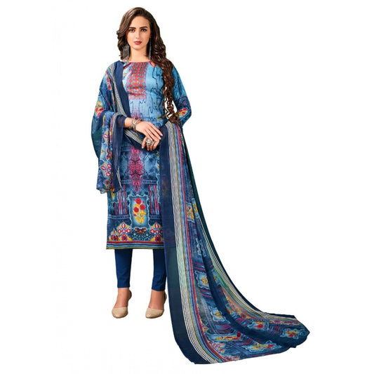 PKRKART Women's Cotton Unstitched Salwar-Suit Material With Dupatta (Multi, 2-2.5mtrs)