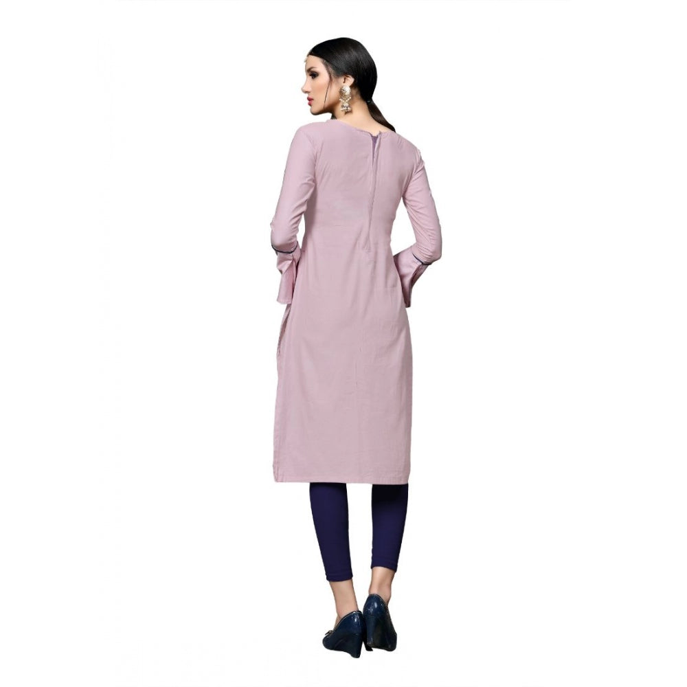 PKRKART Women's Cotton Unstitched Salwar-Suit Material With Dupatta (Pink, 2-2.5mtrs)