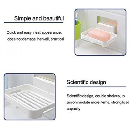 PKR Kart Pack Of_2 Soap Holder Magic Sticker (Color: Assorted)