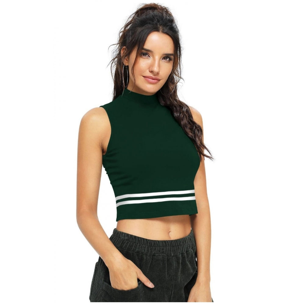 PKRKART Women's Polyester, Knitting Western Wear Tops (Green)