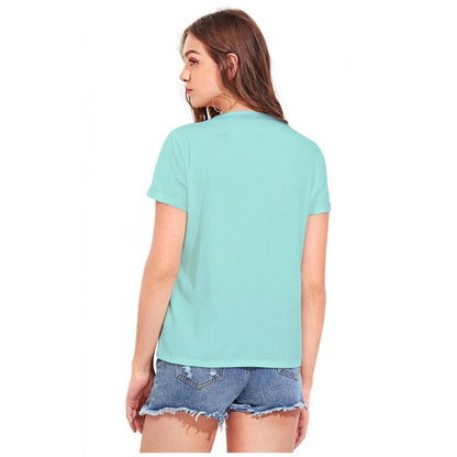 PKRKART Women's Cotton Western Wear T-Shirt (Green)