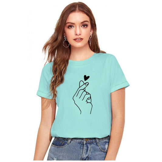 PKRKART Women's Cotton Western Wear T-Shirt (Green)