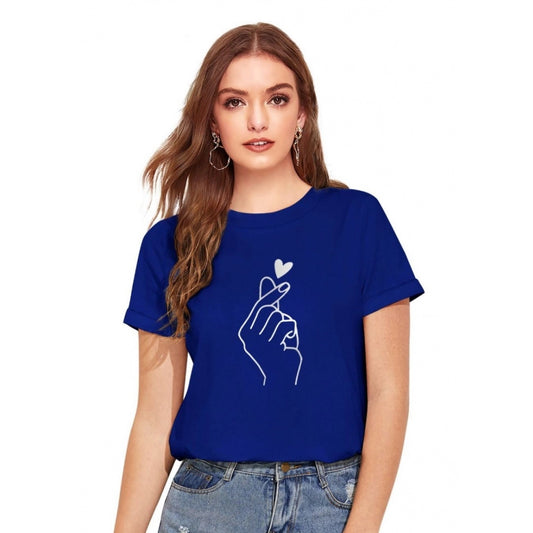 PKRKART Women's Cotton Western Wear T-Shirt (Royal Blue)
