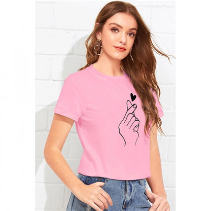 PKRKART Women's Cotton Western Wear T Shirt (Pink)