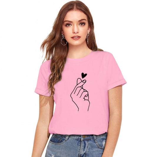 PKRKART Women's Cotton Western Wear T Shirt (Pink)