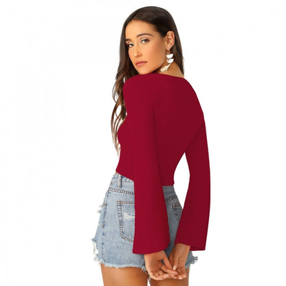 PKRKART Women's 95% Polyester 5% Spandex Western Wear Tops (Maroon)