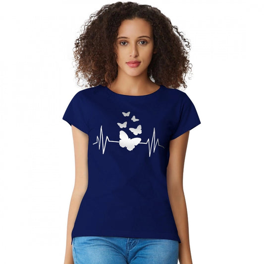 PKRKART Women's Cotton Western Wear T Shirt (Blue)