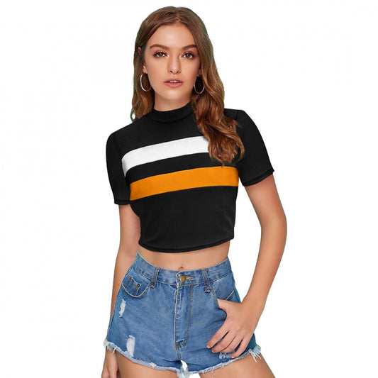 PKRKART Women's 95% Polyester 5% Spandex Western Wear Tops (Yellow)