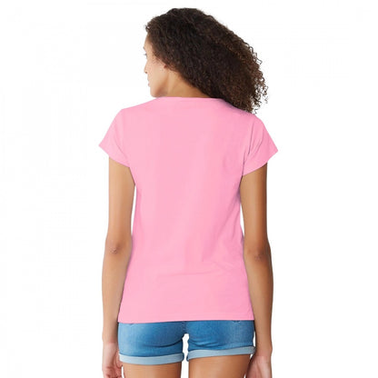 PKRKART Women's Cotton Western Wear T Shirt (Pink)