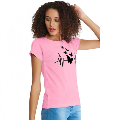 PKRKART Women's Cotton Western Wear T Shirt (Pink)