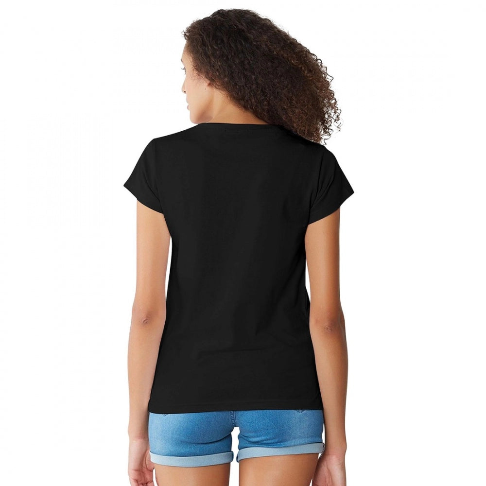 PKRKART Women's Cotton Western Wear T Shirt (Black)