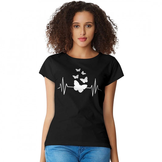 PKRKART Women's Cotton Western Wear T Shirt (Black)