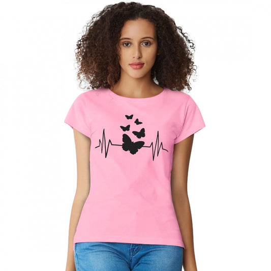 PKRKART Women's Cotton Western Wear T Shirt (Pink)